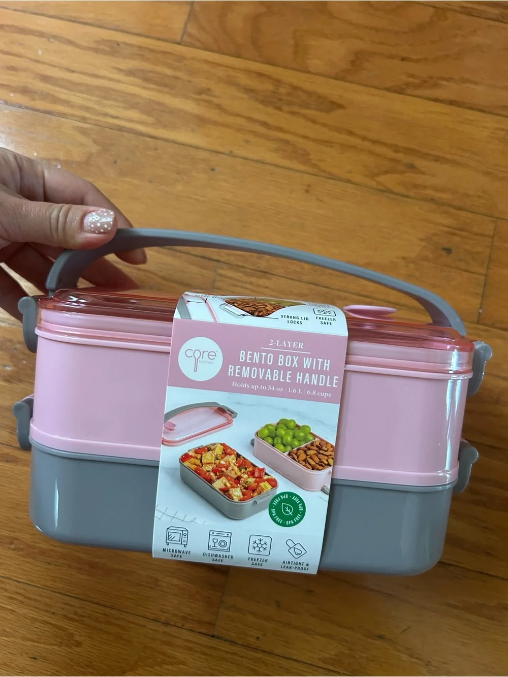NWT 2-Layer Bento Box with Removable Handle